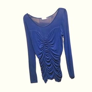 Size Medium Blue Ruched Shirt